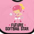 thumbnail image 4 of Inktastic Future Softball Star Girl Girls Baby Bib, 4 of 4