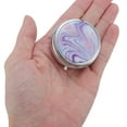 thumbnail image 5 of Unique Bargains 1 Pc Pill Case 3 Grid Round Abstract Pattern Pill Box Purple, 5 of 6