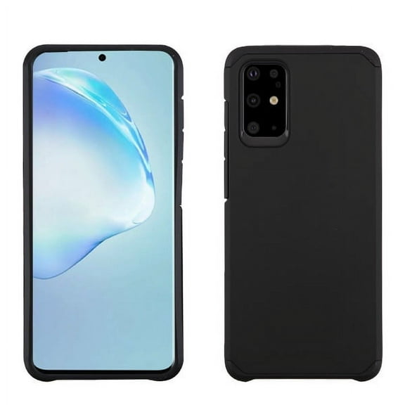Samsung Galaxy S20 PLUS (6.7") Phone Case Protective Impact Shock Absorption Heavy Duty two Layers Hybrid Armor Rubber Rugged Silicone TPU Hard BLACK Ultra Slim Case Cover for Samsung Galaxy S20 