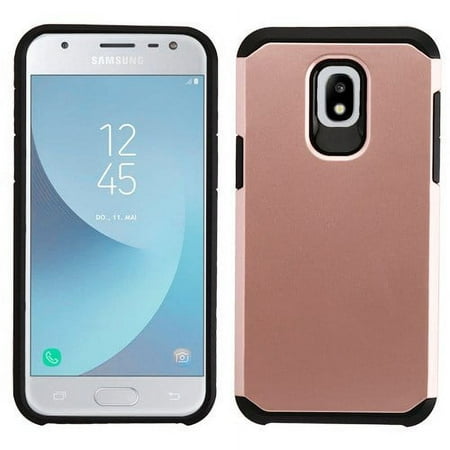 Samsung Galaxy J3 2018, J337, J3 V 3rd Gen, J3 Star, J3 Achieve, Express Prime 3 Phone Case Shockproof Hybrid Rubber Rugged Case Cover Slim Rose Gold