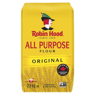 Robin Hood Original All Purpose Flour, Made with 100% Canadian Wheat, 2.5kg, 2.5 Kg