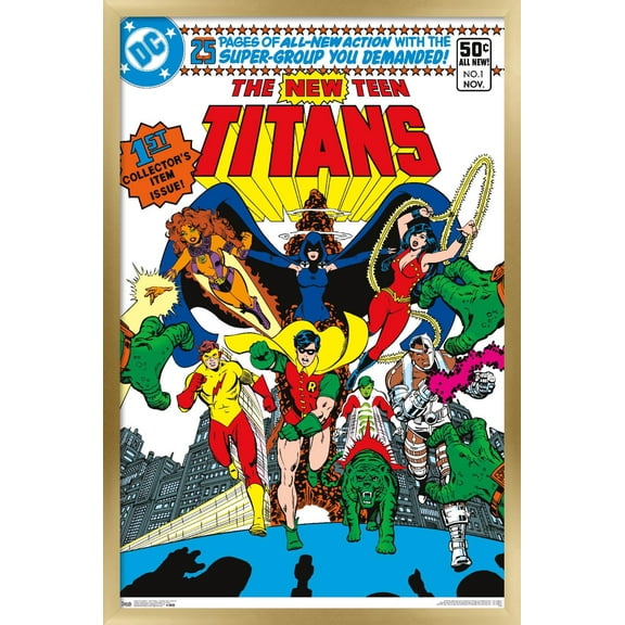 DC Comics - Teen Titans - The New Teen Titans #1 Wall Poster, 14.725" x 22.375", Framed