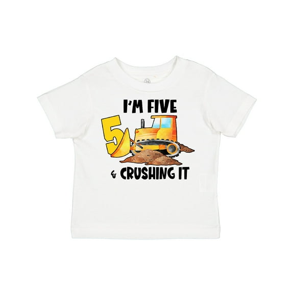 Inktastic I'm 5 and Crushing It Construction 5th Birthday Boys or Girls Toddler T-Shirt