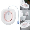 thumbnail image 4 of Baño de asiento Asiento de inodoro Hemorroides tratamiento Flusher Baño universal Baño de asient mujeres embarazadas Ancianos - Rosado Sunnimix Bañera de asiento para inodoro, 4 of 8