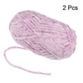 thumbnail image 3 of Uxcell 1 Skein Velvet Yarn Chenille Yarn 100g/3.5oz 87 Yards 6# Super Bulky Polyester Soft Blanket Yarn Light Pink, 3 of 6