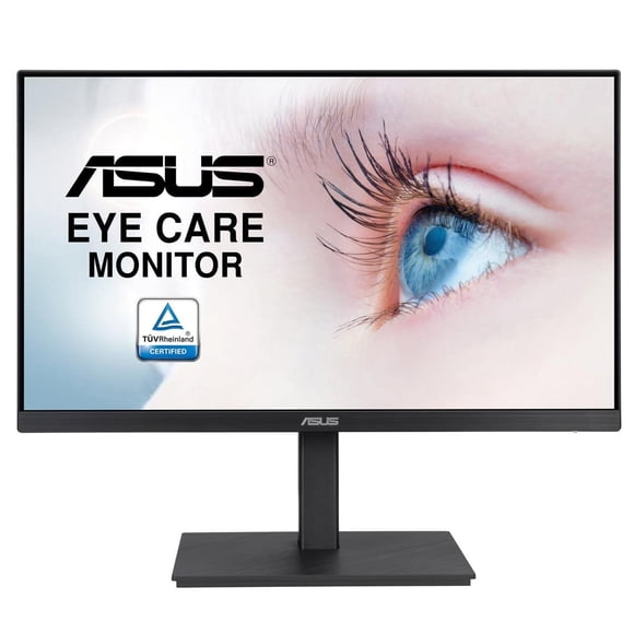Monitor ASUS 27” 1080P (VA27EQSB) - Full HD, IPS, 75 Hz, sincronización adaptativa, parlantes, cuidado de la vista, luz azul baja, sin parpadeo, DisplayPort, HDMI, concentrador USB, D-Sub, sin marco,