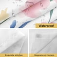 thumbnail image 4 of Spring Floral No Hooks Shower Curtain with Snap-in Liner Colorful Flower Watercolor Rustic Farmhouse Romantic Shower Curtains for Bathroom, Waterproof, Easy Install, Washable 54"x78", 4 of 9