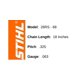 thumbnail image 2 of Cadena para motosierra Stihl 26RS68, 18 pulgadas, 68 eslabones, .325 Pitch, 2 of 7