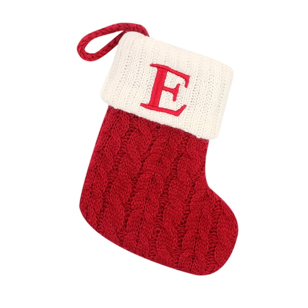 Calcetín impreso con letras navideñas, colgante de lana, adornos navideños, bolsa de regalo, calcetines Fridja nalpqowj28205