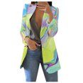 thumbnail image 1 of Gibobby Blazer de mujer casual Blazer de frente abierto para mujer casual manga larga abotonado para el trabajo oficina chaqueta con bolsillo(Amarillo,M), 1 of 5