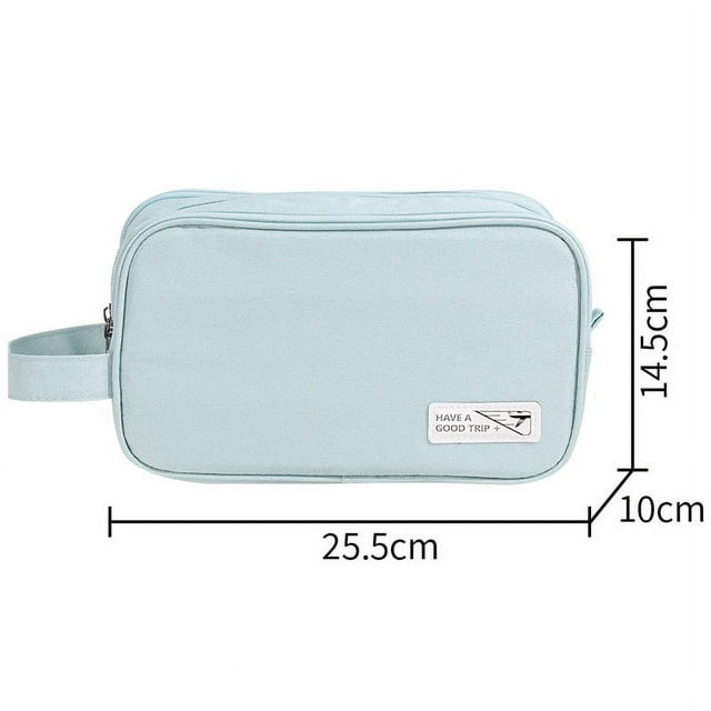 1 Pce Sac de Voyage Portable Sec et Humide, Sac de Lavage Style Nordique pour Hommes, Sac de Rangement Cosmétique Grande Capacité