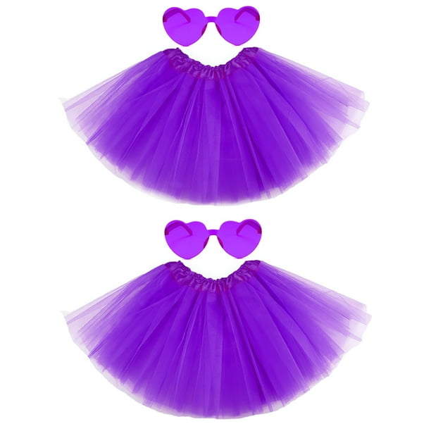 Falda tutú NSODREEM para mujeres y niñas (morada), 2 unidades