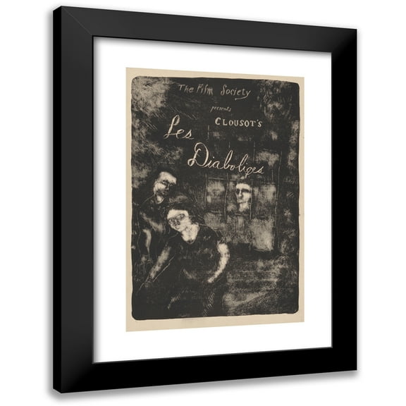Michael Biddle 11x14 Black Modern Framed Museum Art Print Titled - The Diabolics by Clousot. the Film Society. (1960)