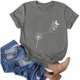 thumbnail image 3 of Puntoco moda adulta mujer cuello redondo manga corta tops camiseta estampados sueltos cortos Puntoco Puntoco-6984, 3 of 8