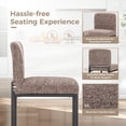 thumbnail image 4 of SUMMIT LIVING 24 inch Bar Stools with Back Set of 4 for Kitchen Dining, Counter Height Chairs, Speckled Brown, 4 of 6