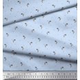 thumbnail image 2 of Soimoi Blue Modal Satin Fabric Paddy & Dots Print Fabric by Yard 42 Inch Wide, 2 of 3