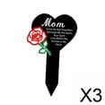 thumbnail image 1 of 3 Placas Conmemorativas De Corazón Con Estaca Para Tumba De Cementerio Funerario Al Aire Libre, 1 of 8