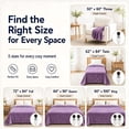 thumbnail image 2 of SUNNY HEAT Electric Blanket Heated Twin 62" x 84" -Fast Heating 9 Levels & 10H Auto off, Warm Soft Fannel Machine Washable, for Bed/Couch/Office, Dark Purple, 2 of 10