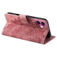 thumbnail image 4 of Étui à Rabat pour iPhone 16 Plus, Portefeuille en Cuir PU Premium avec Fleurs en Relief Totem, Porte-Cartes et Support Compatible avec iPhone 16 Plus - Rose, 4 of 13