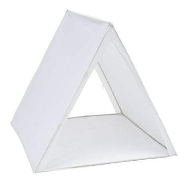 Duable High Quality Teepee Tent Kids Childrens Tent White 115*115*115cm 3.8*3.8*3.8ft Childhood Childrens Play