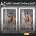 thumbnail image 3 of GODCHAR 24" x 36" UL Certified LED Bathroom Mirror Anti-Fog Tempered Glass, 3 of 14