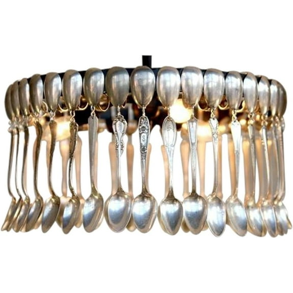 Handcrafted Vintage Spoon Chandelier for Elegant Lighting
