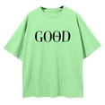thumbnail image 4 of SHITINN Women's Oversized Casual Letter Print Short Sleeve Top，Fashionable and Comfortable T Shi Womens Clothing Cute Short Sleeve Tops for Women Womens Shirts Summer, 4 of 5