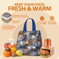 thumbnail image 5 of Dachshund and Flower Insulated Lunch Bag for Women & Adults,Large Portable Soft Cooler Lunch Bag,Thermal Food Storage Tote with Pearl Cotton,8.66L,8.75x5.75x9.5 Inch, 5 of 6