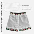 thumbnail image 3 of FORMRS Boys Swim Trunks Quick Dry Mesh Liner Boardshorts Sizes XS-XL, Green Block Pattern, 3 of 7