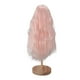 thumbnail image 3 of Peluca de muñeca de 1/4 para muñecas de 7 a 8 pulgadas, hecha a mano, de seda de alta temperatura, con articulación esférica, de pelo largo y rizado con flequillo, color rosa Sakura., 3 of 14