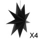 thumbnail image 1 of 3xNovedad Papel 3D Estrella de 9 puntas Navidad Halloween Decoración colgante Negro 4 piezas, 1 of 10