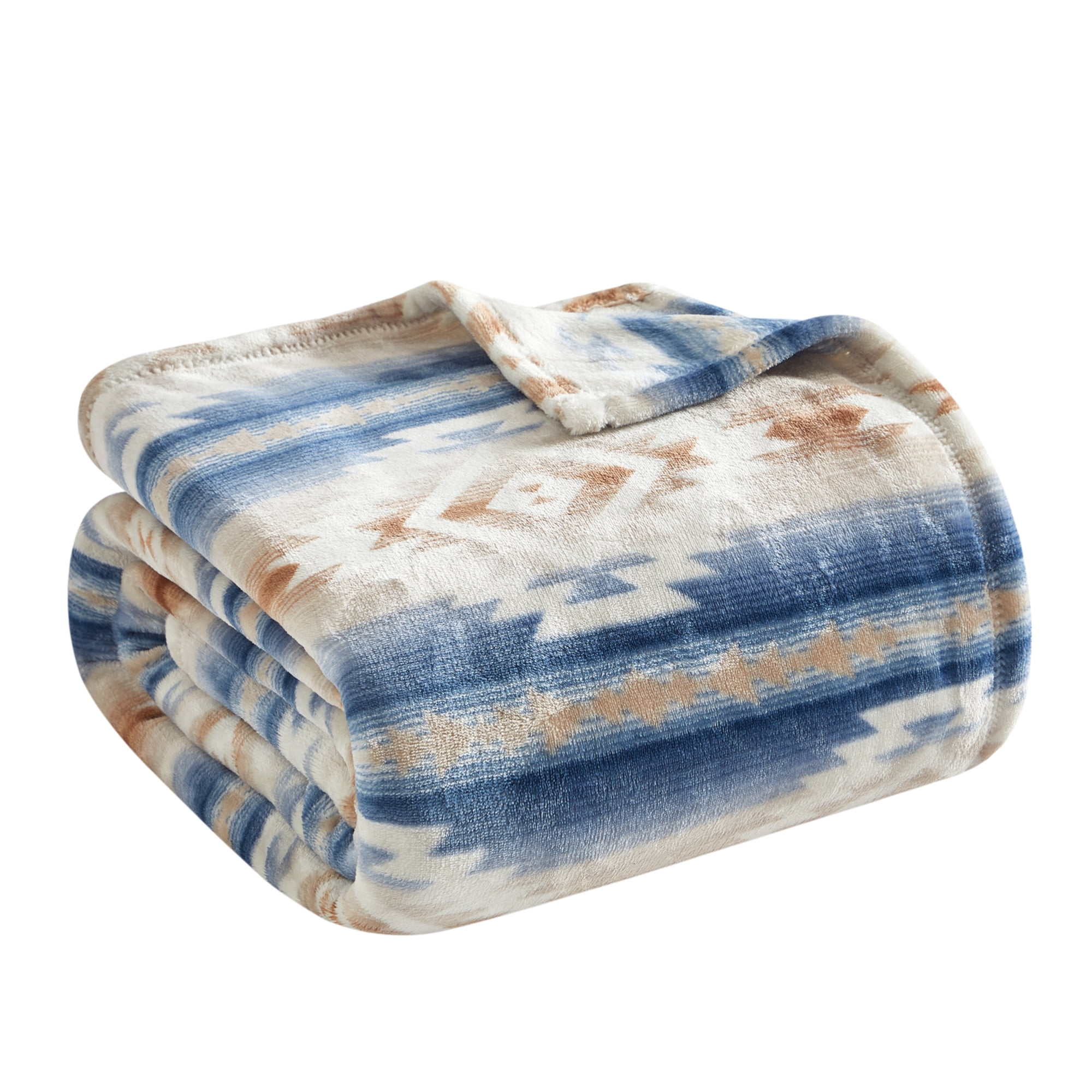 Dearfoams Huge Southwestern Print Family Blanket, Multicolor, 84 x 104 in