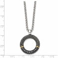 thumbnail image 5 of Stainless Steel Antiqued & Polished Yellow Ip With Black Cz 18In Necklace Made In China -Jewelry By Sweet Pea, 5 of 8