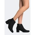 thumbnail image 5 of J. Adams Jody Ankle Bootie - Low Heel Zip Up Round Toe Stylish Vegan Leather Boots, 5 of 5