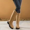 thumbnail image 6 of Women Boots Winter Flat Thick Knee-High Warm Knight Snow Boot, 6 of 8