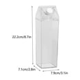 thumbnail image 2 of WZXPWT Transparent Milk Carton Water Bottle, Leak-Proof and Portable, Food-Grade Plastic, 33.8 fl oz, Ideal for Travel and Outdoor Activities, 2 of 4