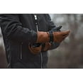 thumbnail image 3 of First Mfg Co - Phenom - Men's Motorcycle Biker Riding Black Whiskey Leather Gloves - Extra Large - Touch Screen Support Windproof, 3 of 4