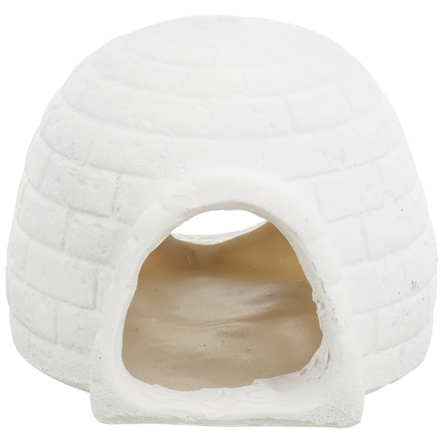 CIMAXIC Small Animal Pet House Adorable Ceramic Nest Hideout Hut Cage Hamster Hideout,3.54"X3.35"X2.76"