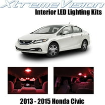 XtremeVision Interior LED for Honda Civic 2013-2015 8 pcs Red Interior LED Kit   Installation Tool