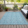 thumbnail image 6 of Addison Rugs Chantille Indoor/Outdoor Transitional Floral Aqua Washable Rectangle Rug, 8' x 10', 6 of 6
