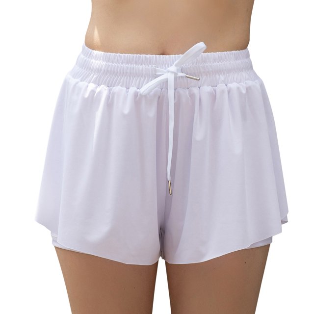 Gibobby Leggings cortos de yoga para mujer Pantalones cortos deportivos para mujer, gimnasio, yoga, entrenamiento, correr, , tenis, faldas, ropa , ver(Blanco,CH)