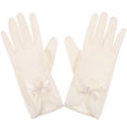 thumbnail image 4 of KAKOWELY 1 par de guantes de novia para boda, guantes de satén para mujer, guantes con lazo para fiesta de graduación y té., 4 of 5