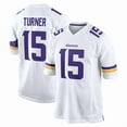 thumbnail image 1 of Maillot de Football Adulte Blanc Minnesota Vikings 15 Dallas Turner -TG, 1 of 2