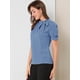 thumbnail image 4 of Top Elegante De BluDe ManCorDe OficiDe Las Camisas Del Cuello De PajariDe Las Mujeres Azul S, 4 of 6