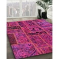 thumbnail image 2 of Ahgly Company Indoor Rectangle Abstract Dark Pink Patchwork Area Rugs, 5' x 8', 2 of 6