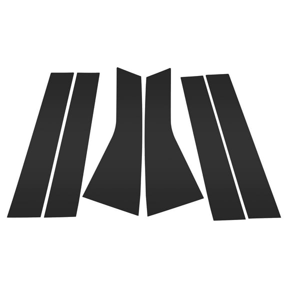 Unique Bargains 6 Pcs Door Pillar Window Trim for Ford Edge 2015-2020 Front Rear Left Right Anti Scratch Sticker Pillar Posts Door Outer Exterior Cover Black