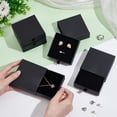 thumbnail image 3 of 8 Pack Cardboard Jewelry Boxes 3.5x3.5x1 Inch Black Jewelry Gift Boxes Drawer Paper Boxes Packaging for Bracelets Earrings Necklaces Jewelry Gift, 3 of 6
