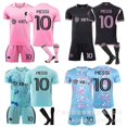 thumbnail image 2 of Soccer Jersey New Messi Jersey Inter Miami Youth Men's Home Shirt No. 10 + black socks + shin pads 18(100-110cm), 2 of 3