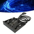 thumbnail image 1 of USB Front Panel, USB 3.0 4 Ports Hub, Stable Transmission Jamproof 3.5 Inch Front Panel, Support Hot Plugging, For Computer Case, For  XP/Vista/Server, 1 of 8