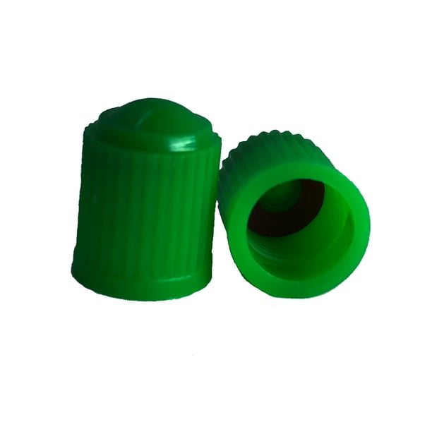 This is a single Green Valve Cap with Inner Seal for Nitrogen filled tires